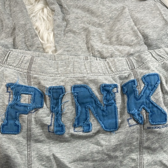 VICTORIA’S SECRET PINK U.S. NAVY Wide Leg Lounge Pants Vintage Size Large - Picture 9 of 12